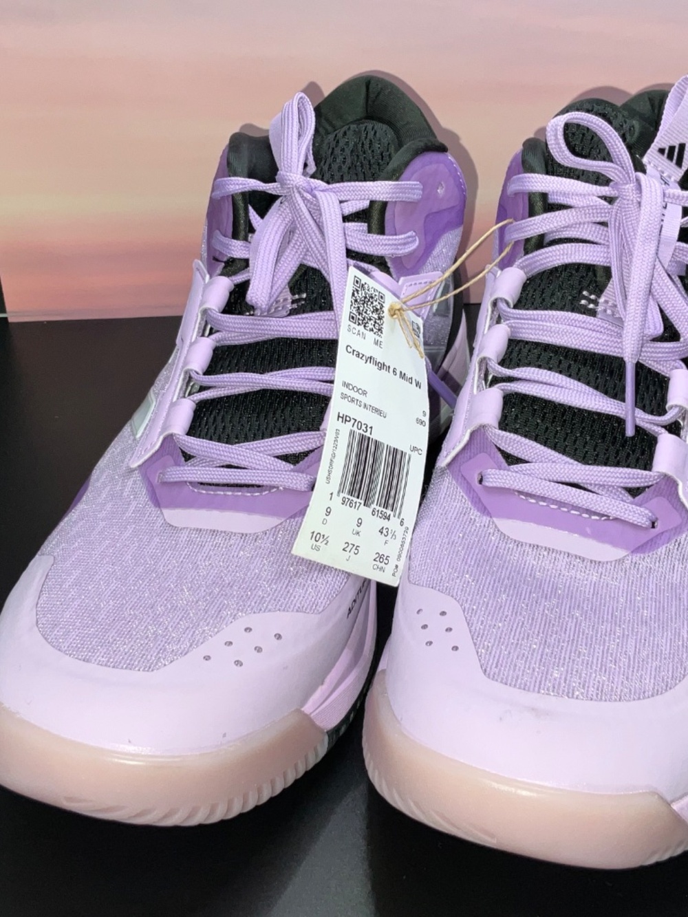 Adidas CrazyFlight 6 Mid W Indoor Volleyball Shoes in Powder Plum/Black.10.5/9UK - Picture 6 of 6